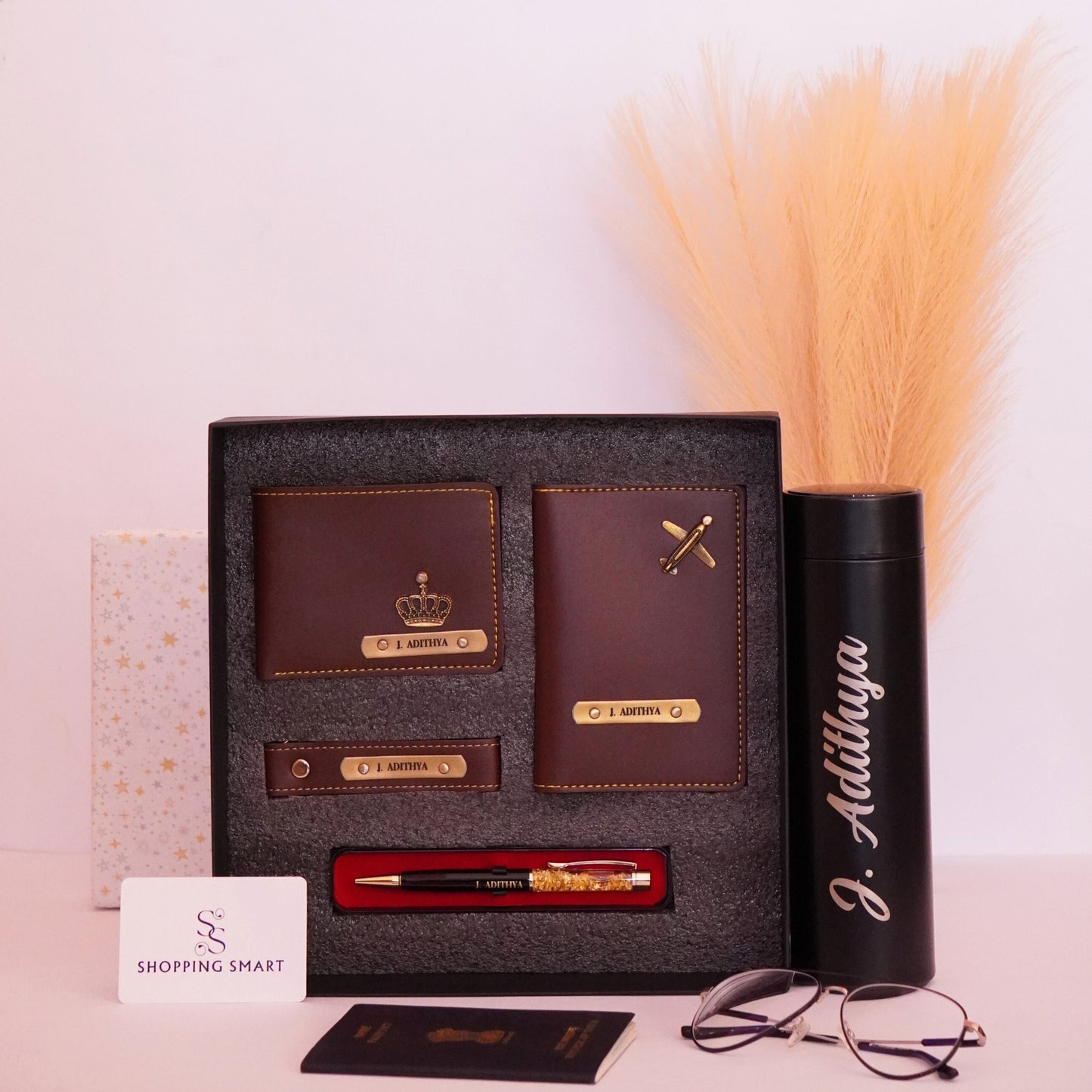 Personalized 5-in-1 Gift Hamper for Men - Includes 1 Free Bottle