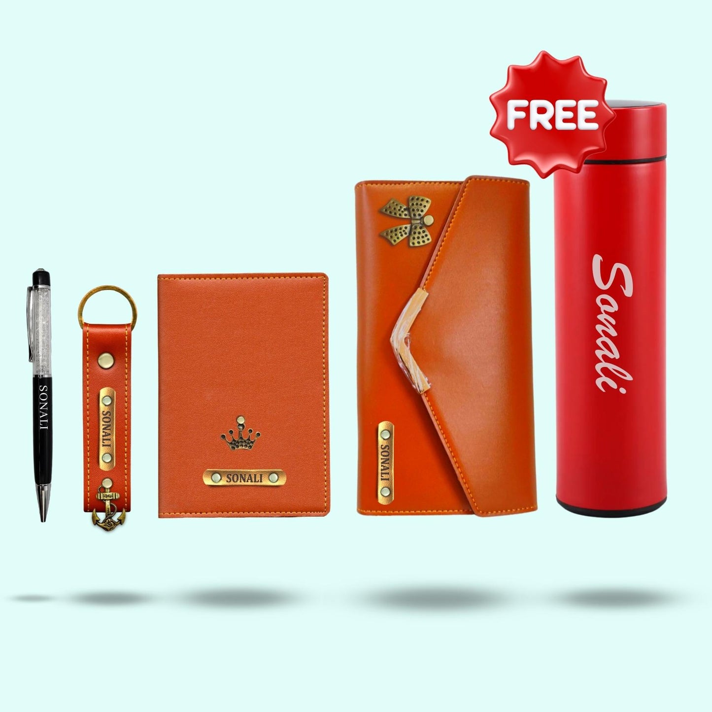 Personalized 5-in-1 Gift Hamper for Women - Includes 1 Free Bottle