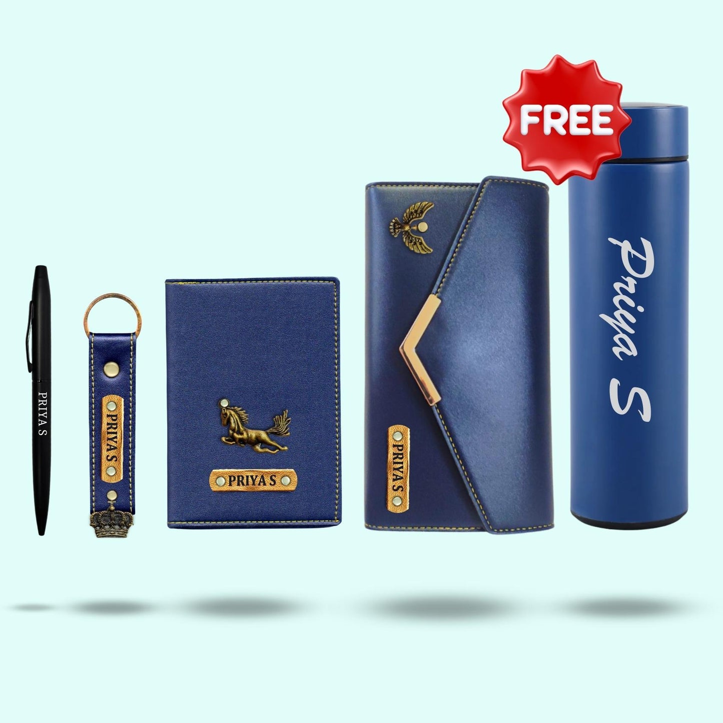 Personalized 5-in-1 Gift Hamper for Women - Includes 1 Free Bottle