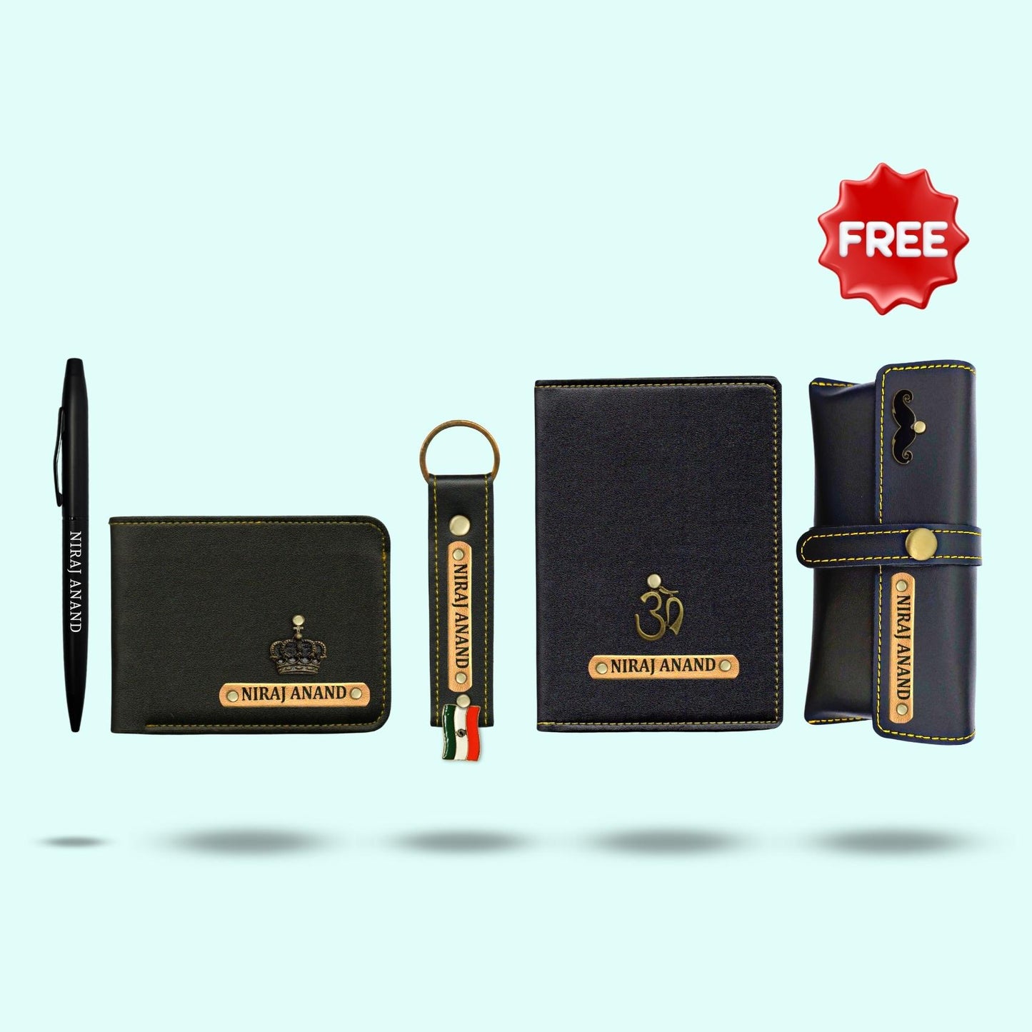 Personalized 5-in-1 Special Hamper for Him - Includes 1 Free Sunglass Case - Green