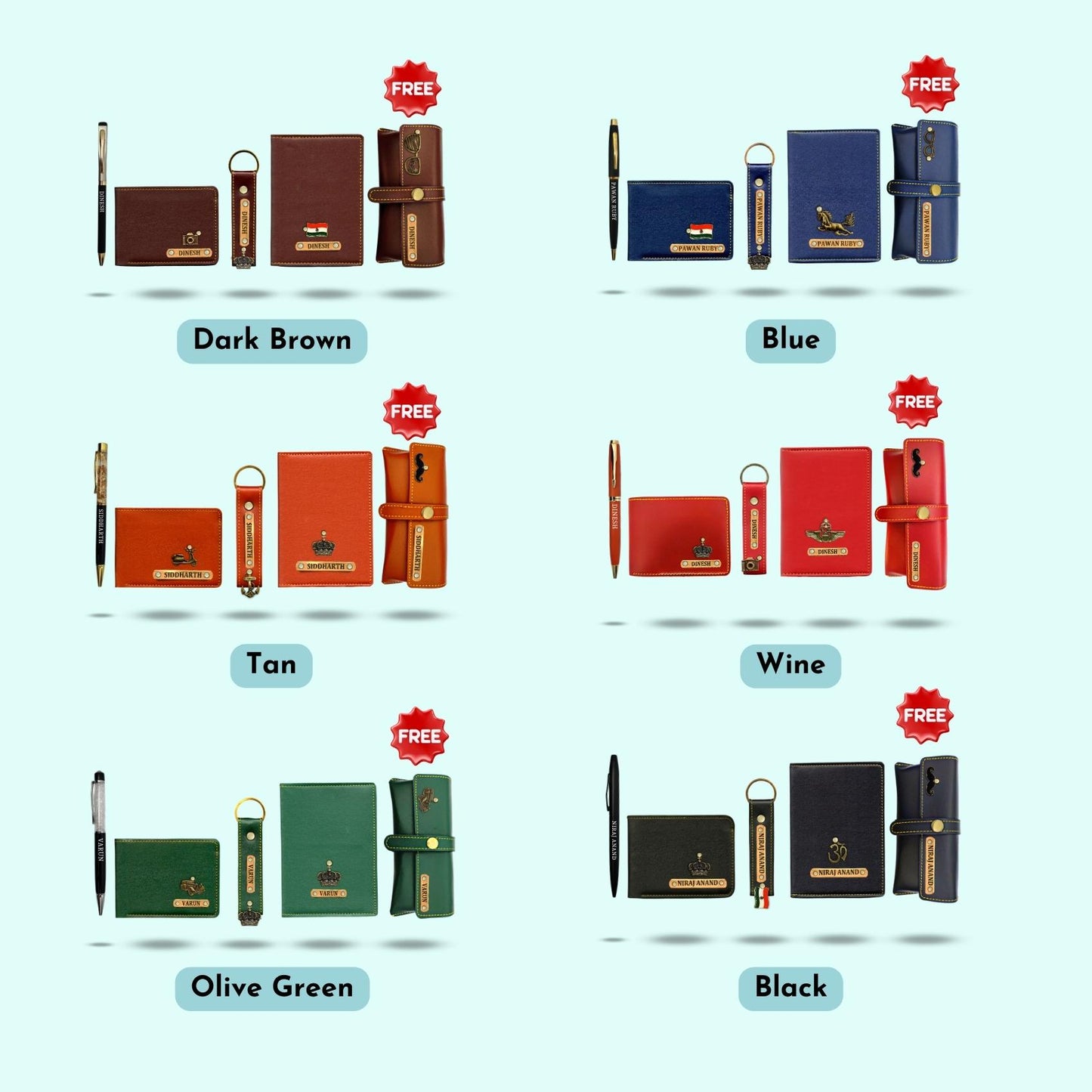 Personalized 5-in-1 Special Hamper for Him - Includes 1 Free Sunglass Case - Green