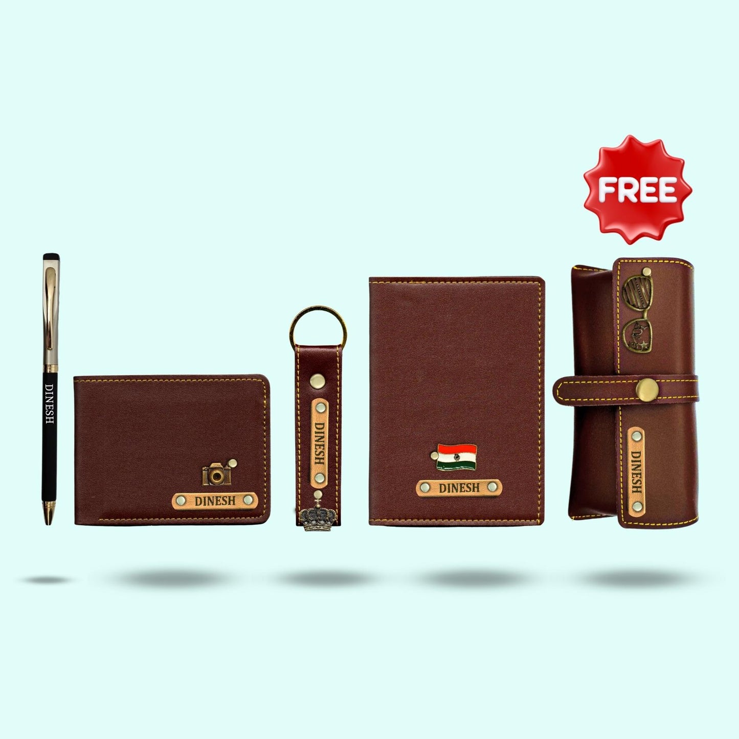Personalized 5-in-1 Special Hamper for Him - Includes 1 Free Sunglass Case - Green