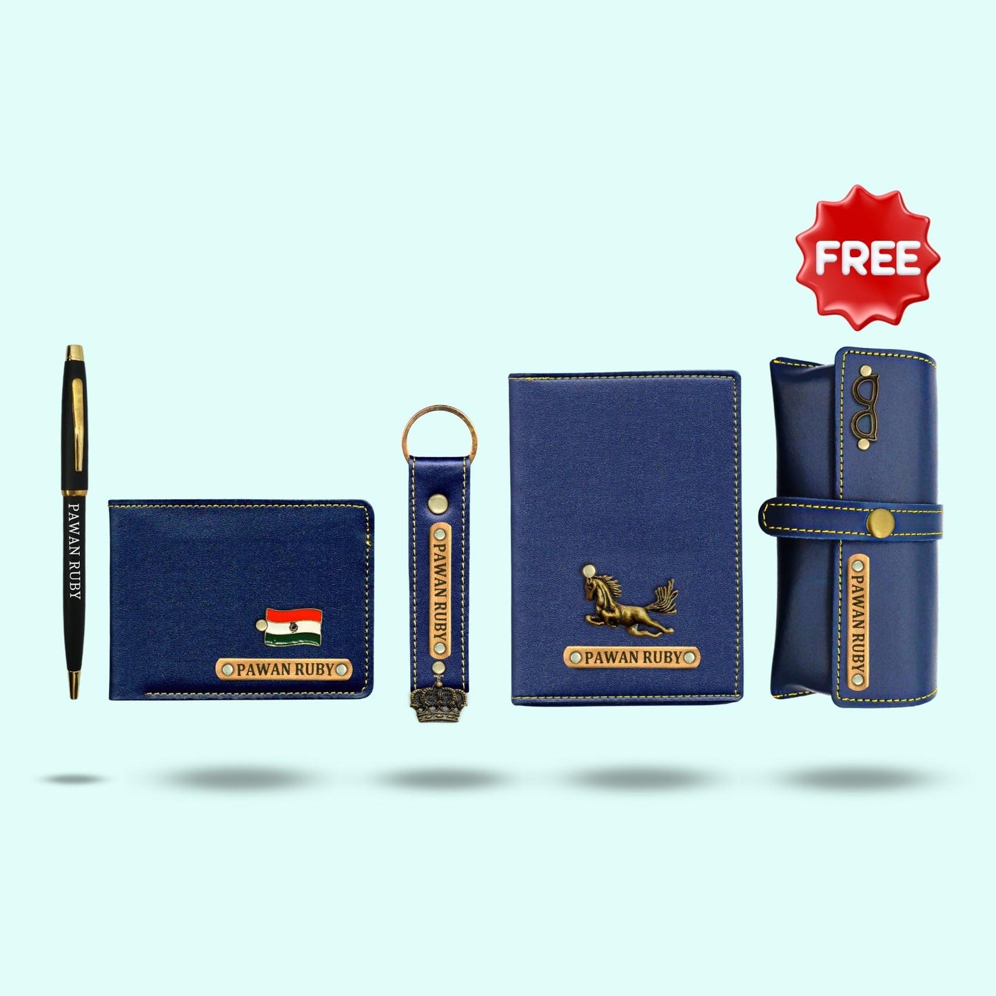 Personalized 5-in-1 Special Hamper for Him - Includes 1 Free Sunglass Case - Green