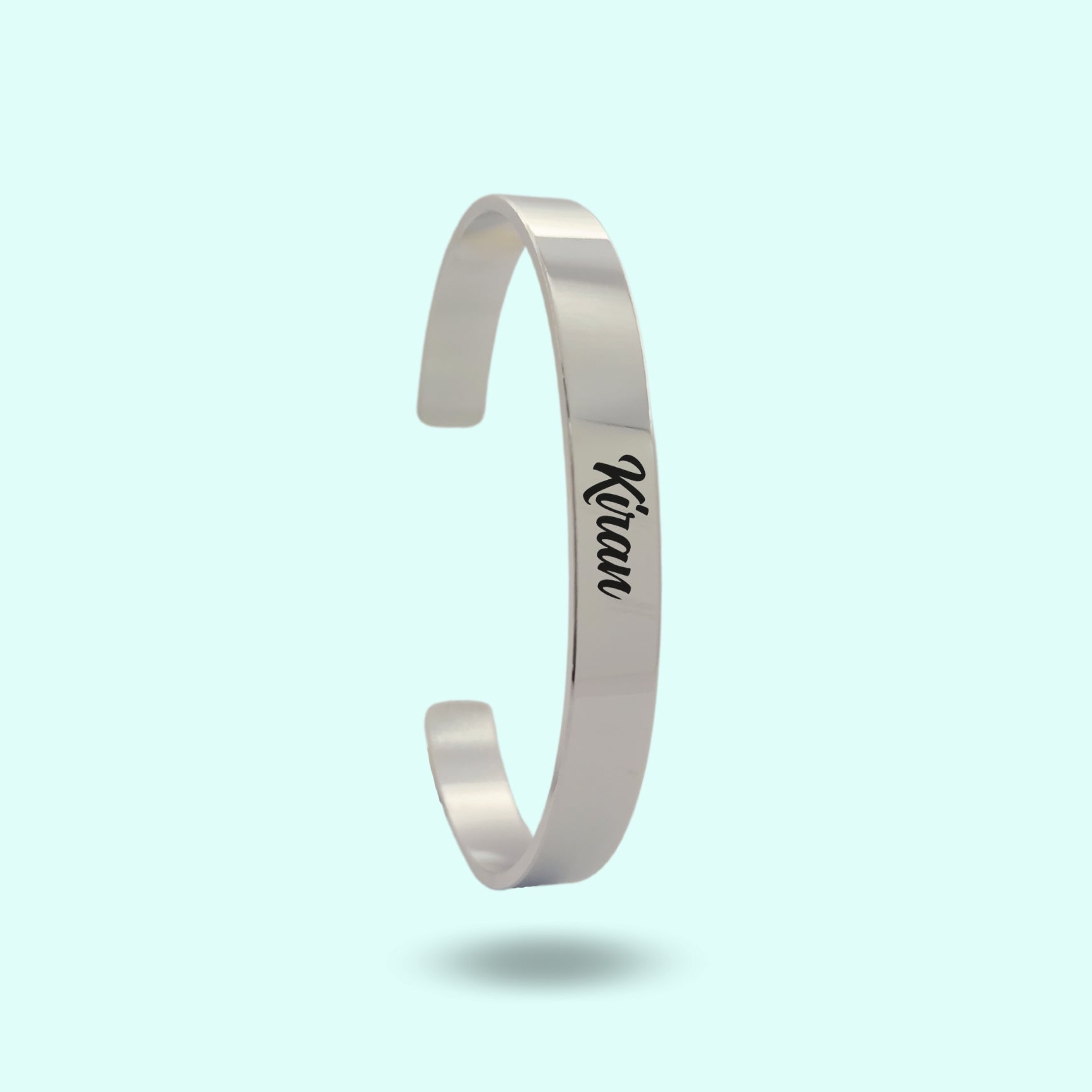 Personalised Cuff Bracelet Silver Unisex