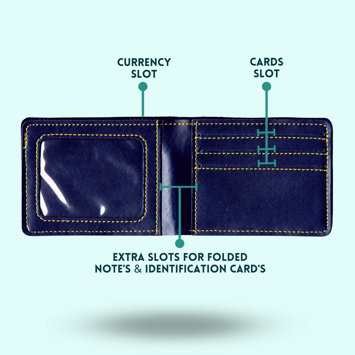 Personalized Wallets For Couples - Blue