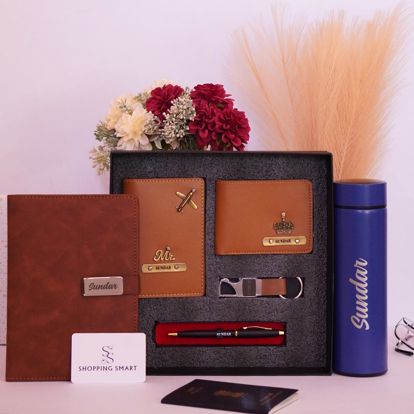 Personalized Essential 6-in-1 Hamper For Men - Includes 1 Free Bottle