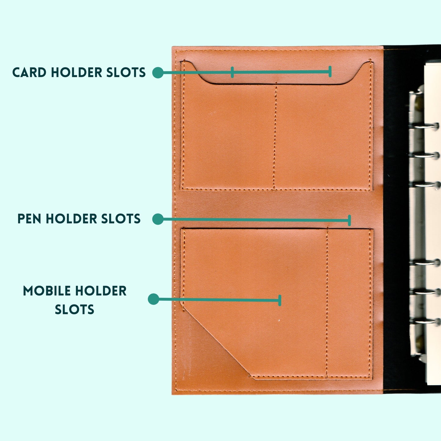 Personalized Button Leather Diary