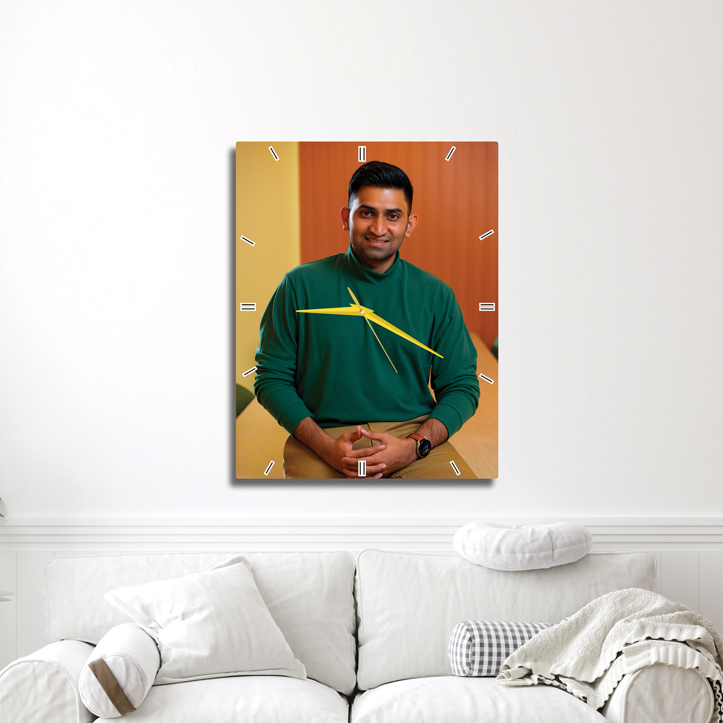 Full Pic Portrait Shape Design Wall Clocks