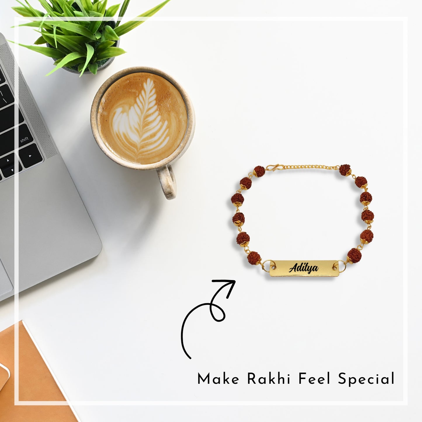 Personalized Rudraksha Rakhi