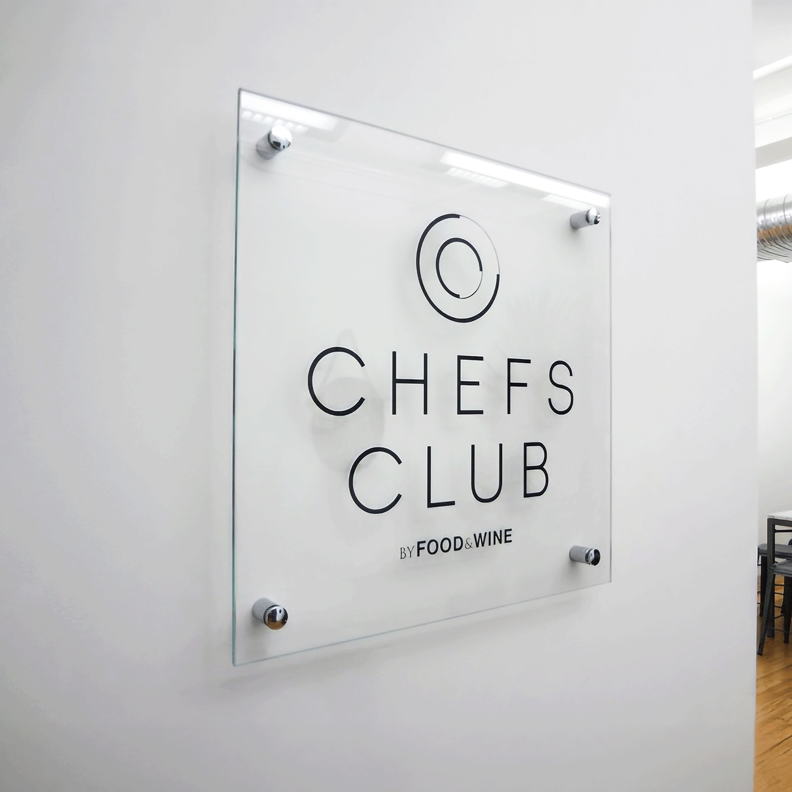 Custom Transparent Acrylic Square Business Logo Signs - UV Printed