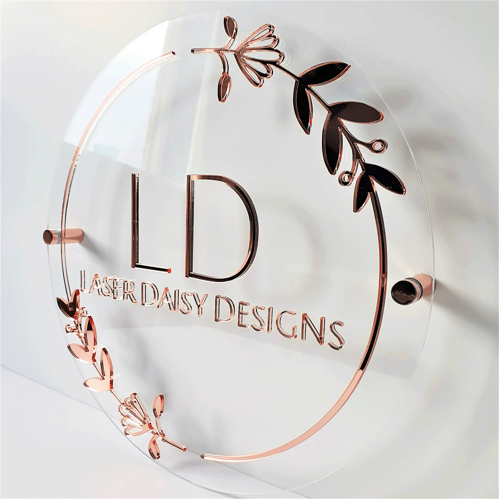 Custom Transparent 3D Acrylic Round Business Logo Signs