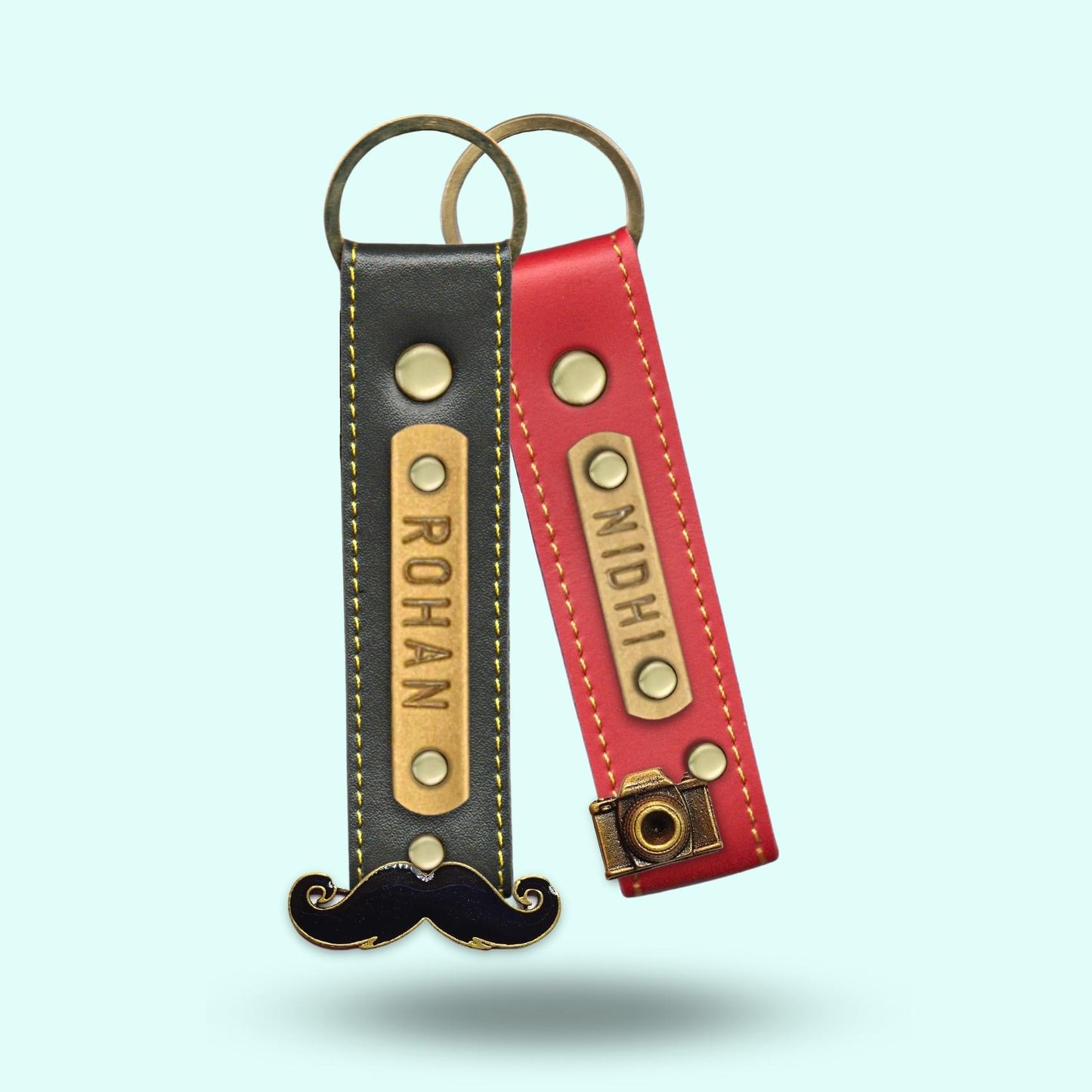 Personalized Premium Keychain Combo - Set of 2
