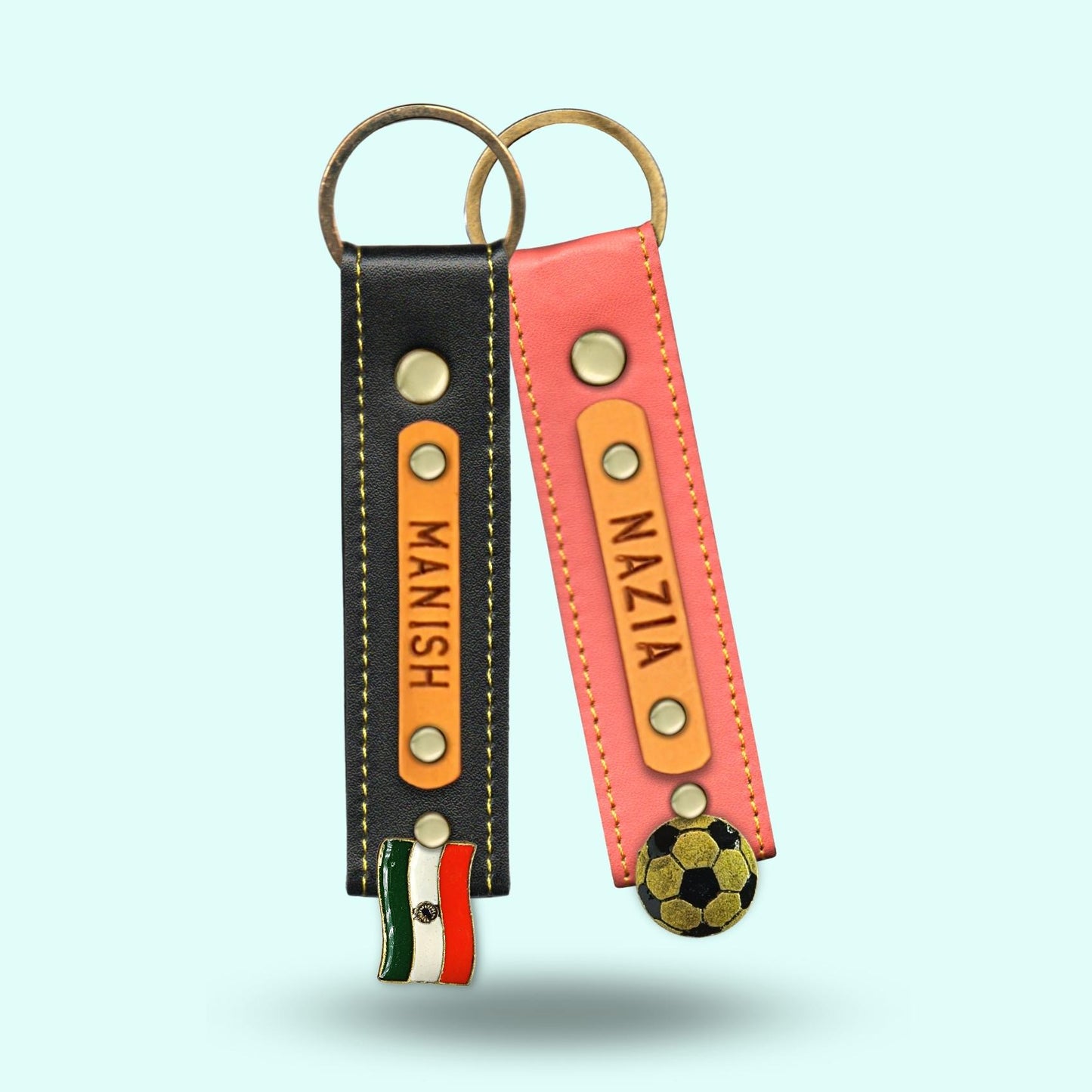 Personalized Premium Keychain Combo - Set of 2