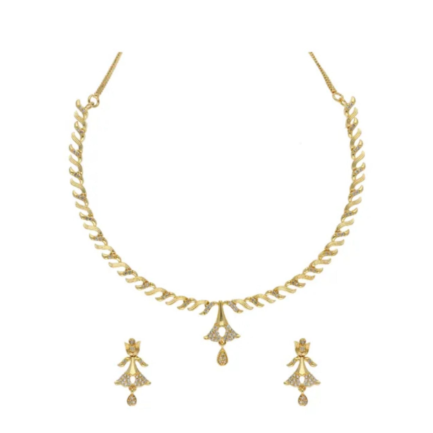 Contemporary AD Diamonds Necklace Set