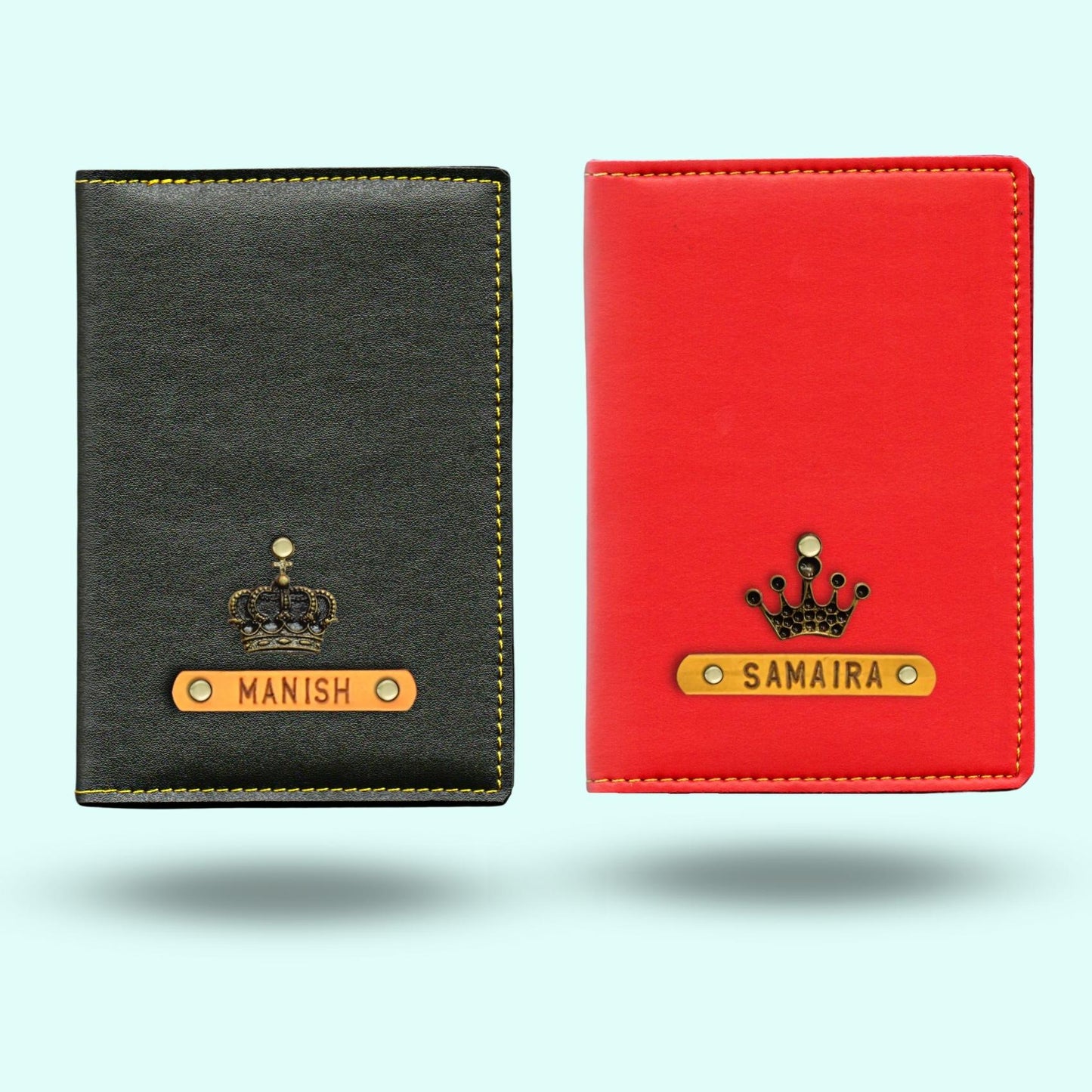 Personalized King & Queen Couples Passport Covers