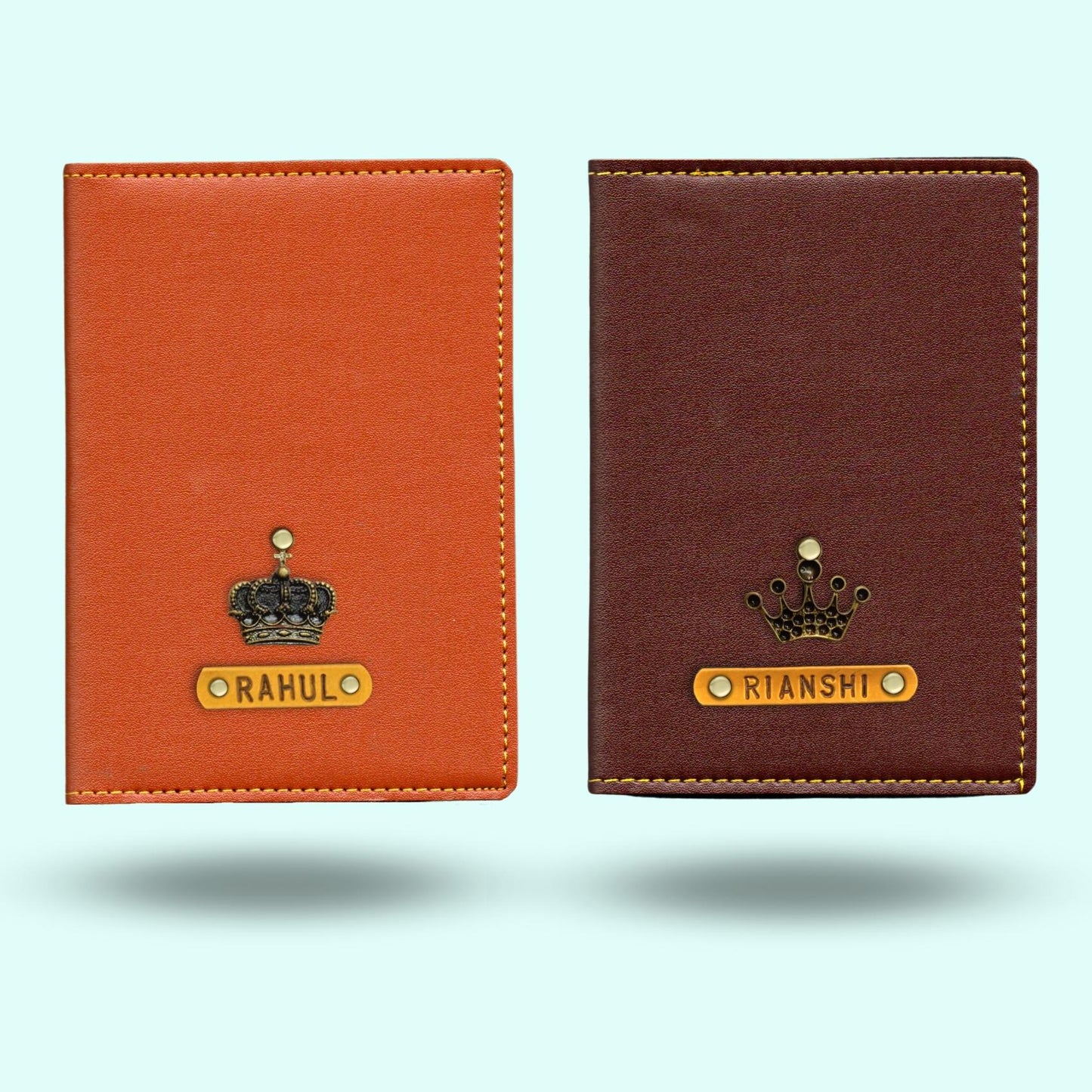 Personalized King & Queen Couples Passport Covers