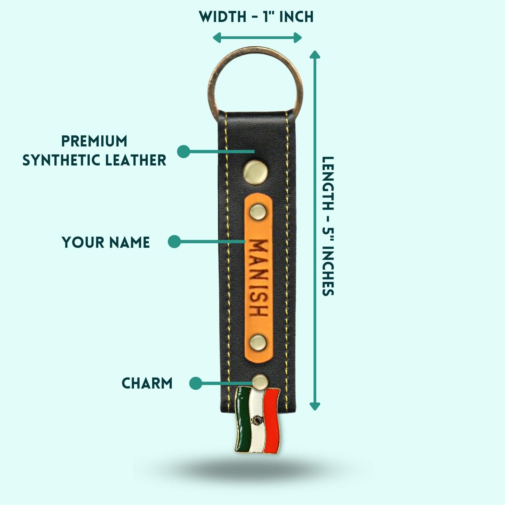 Personalized Premium Keychain - Black