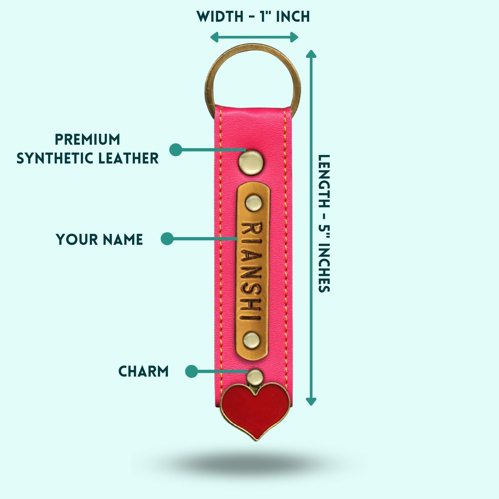Personalized Premium Keychain - Pink