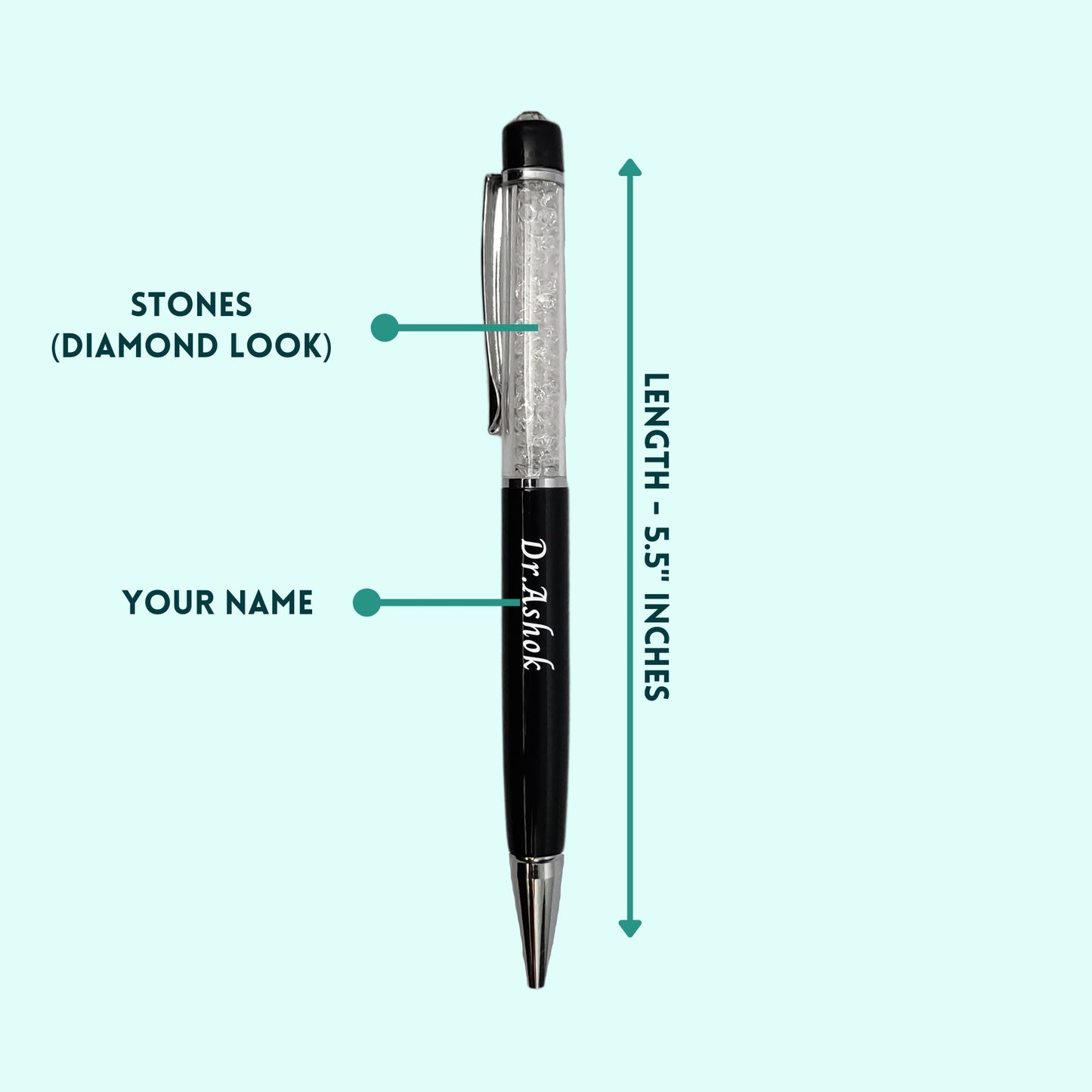 Personalized Diamond Stones Pen