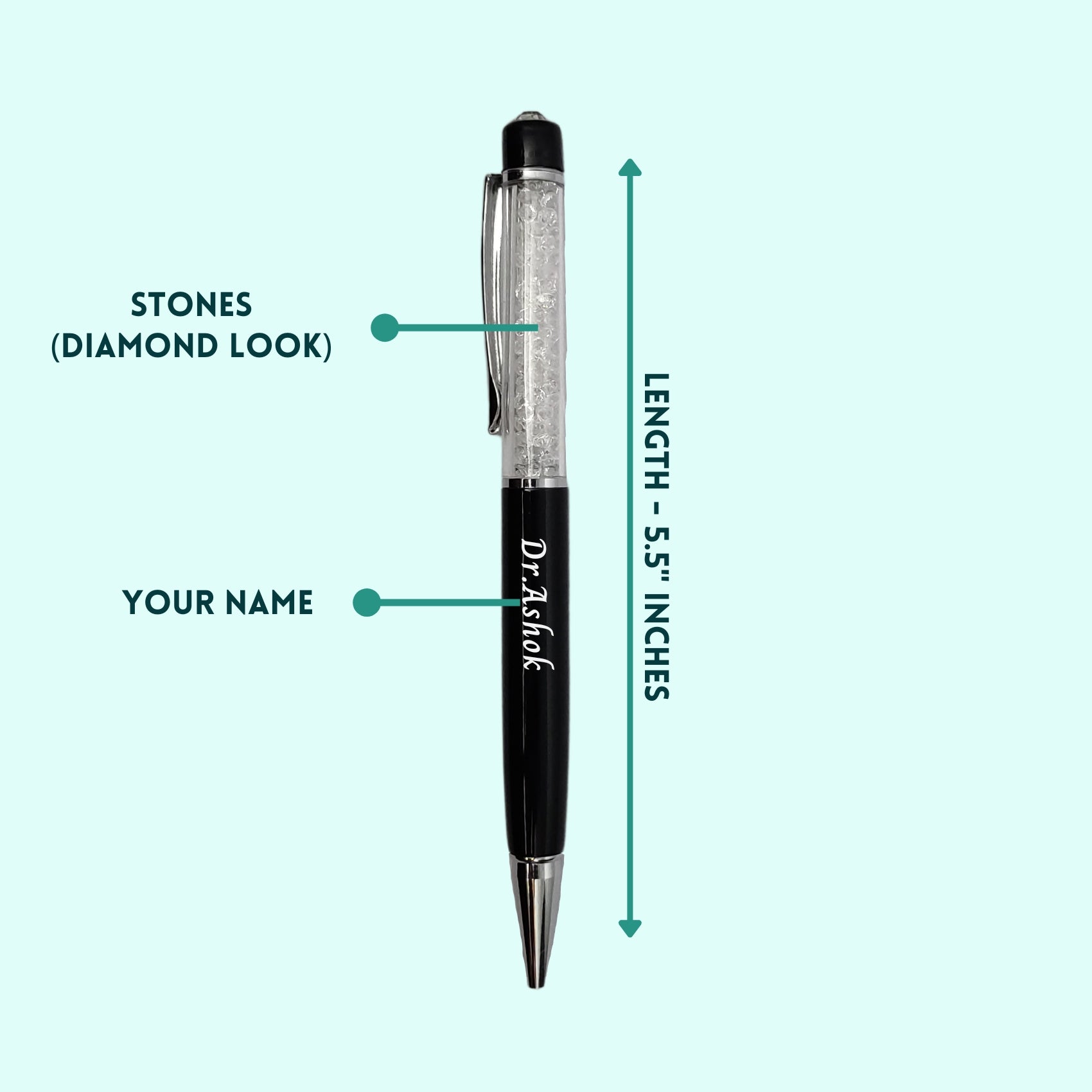 Personalized Diamond Stones Pen