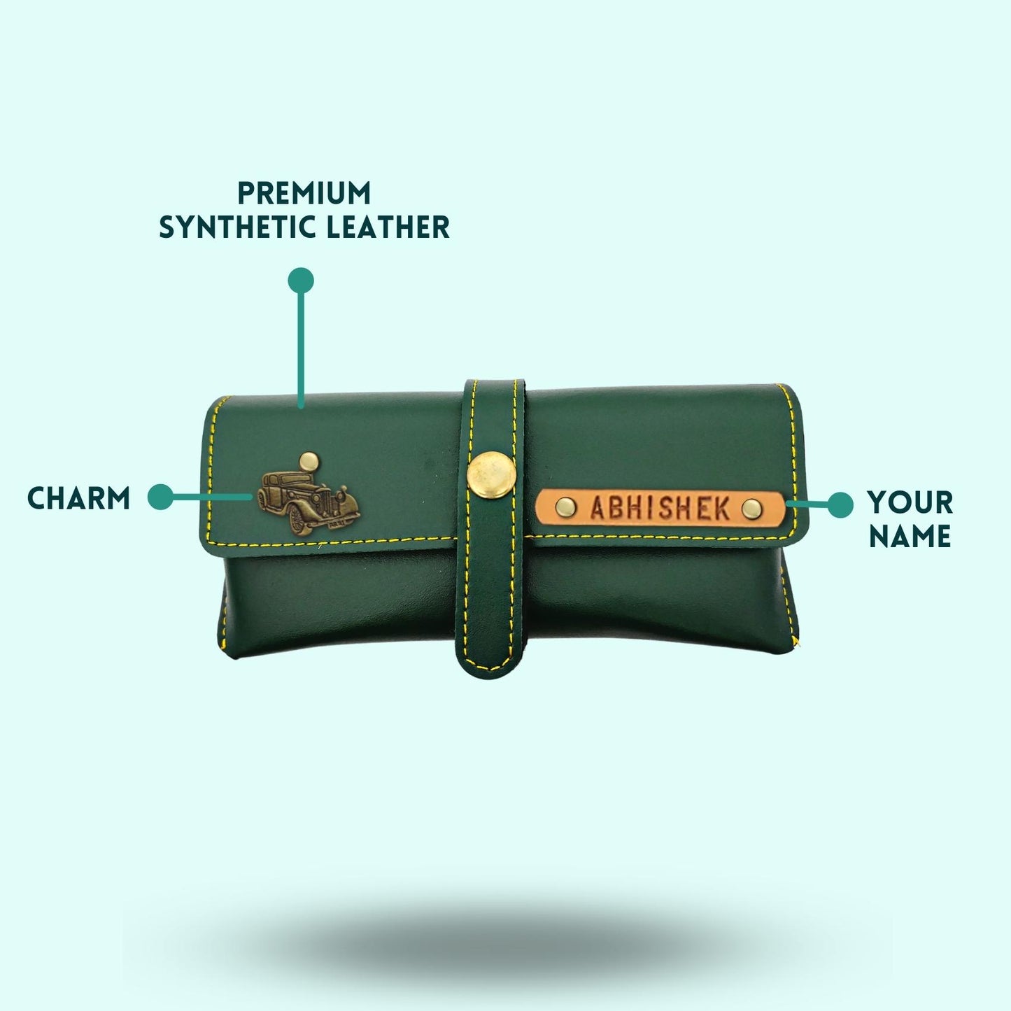 Personalized Eyewear Case - Green