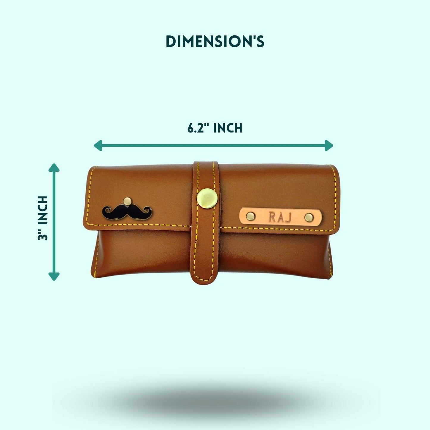 Personalized Eyewear Case - Tan