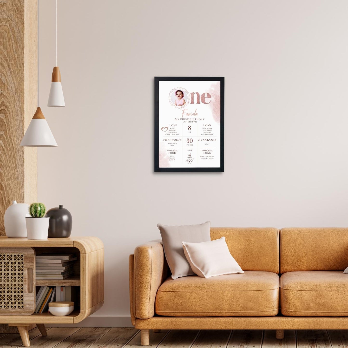 Personalized First Birthday Baby Frame