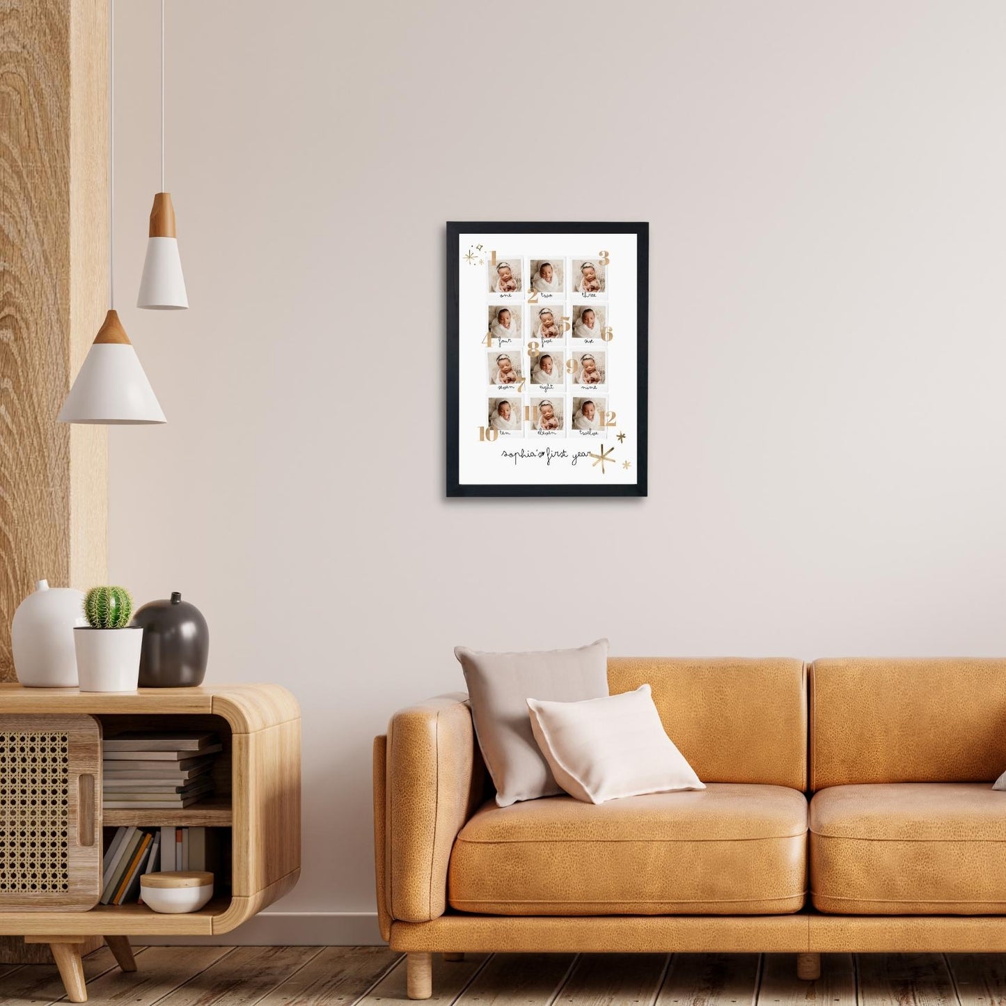 Personalized First Year Baby Collage Frame