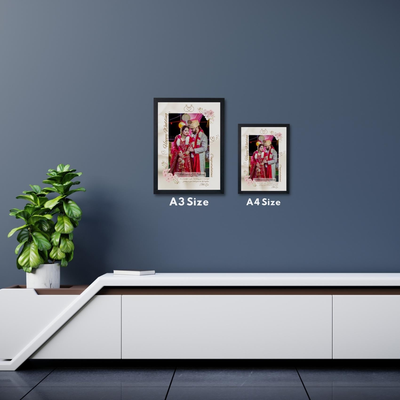 Personalized Happy Wedding Frame - Best Gift