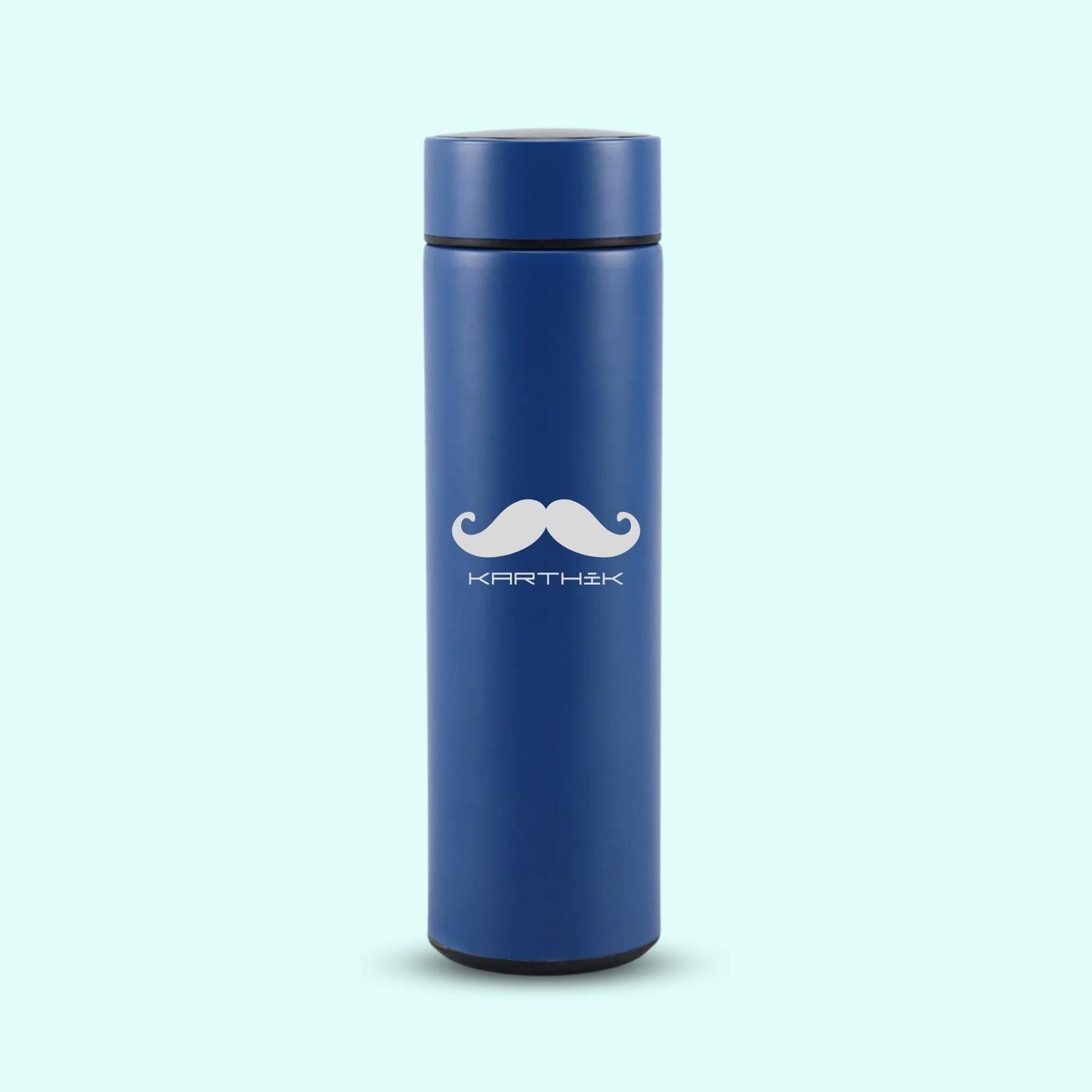 Personalized Temperature Water Bottle - Mustache