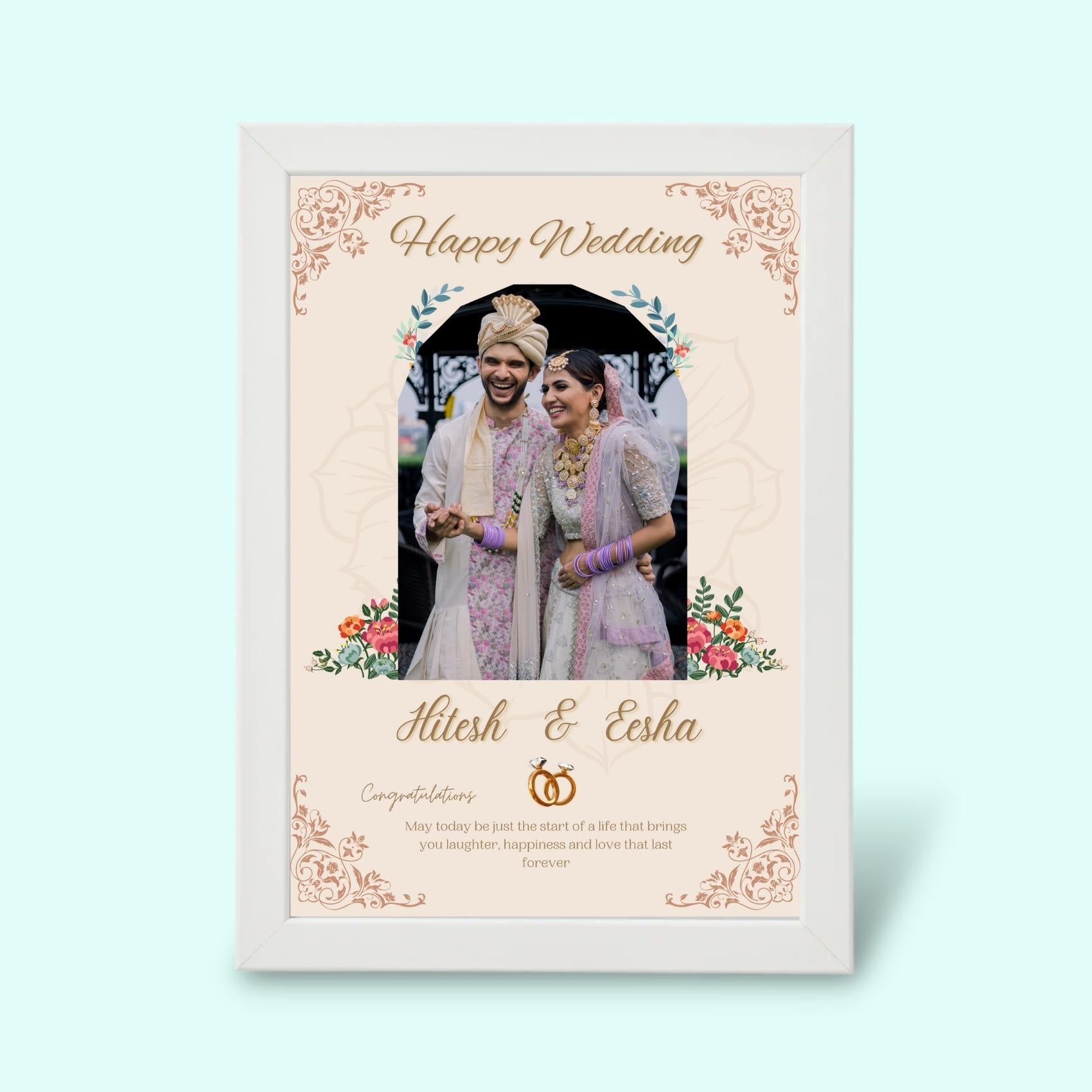 Personalized Weeding Frame - Best Gift