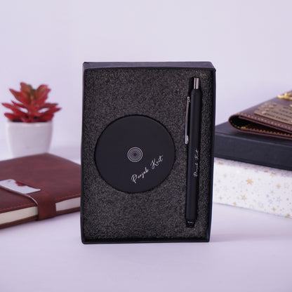 Customized Magnetic Pen With Stand - Black