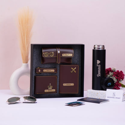 Personalized Gift Set Hamper for Men - Includes 1 Free Bottle