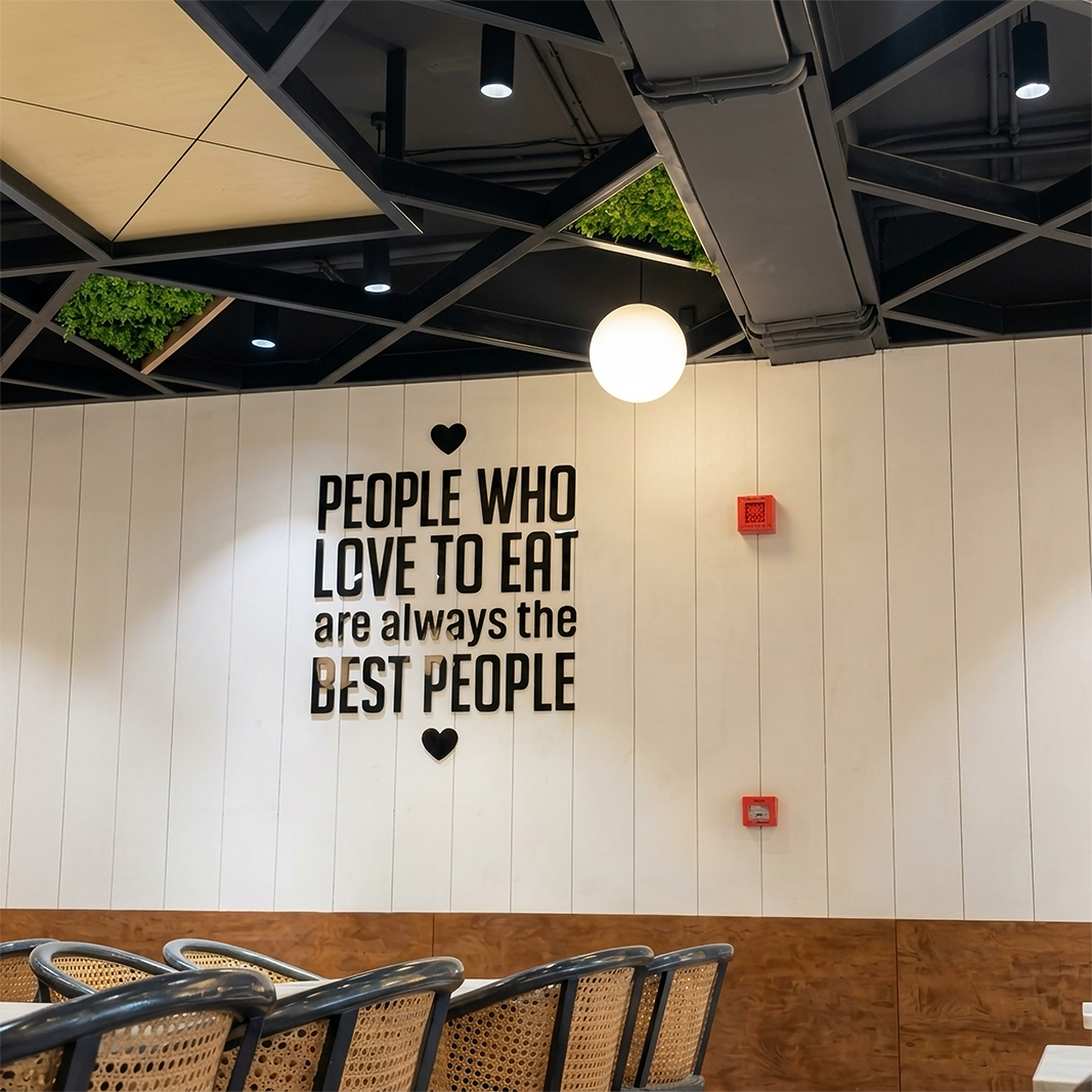 Custom 3D Acrylic Letter Wall Sign for Cafes & Restaurants | People Who Love To Eat