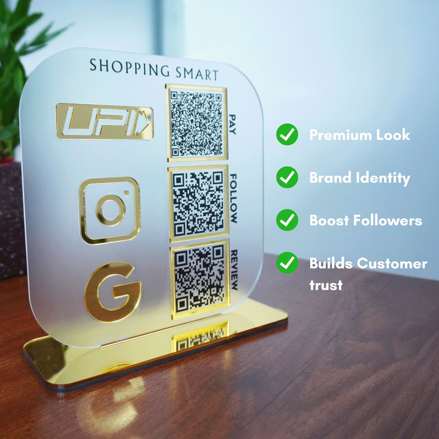 Qr Code Satnd Acrylic QR Code Stands For Business | Acrylic QR code display | QR code ...