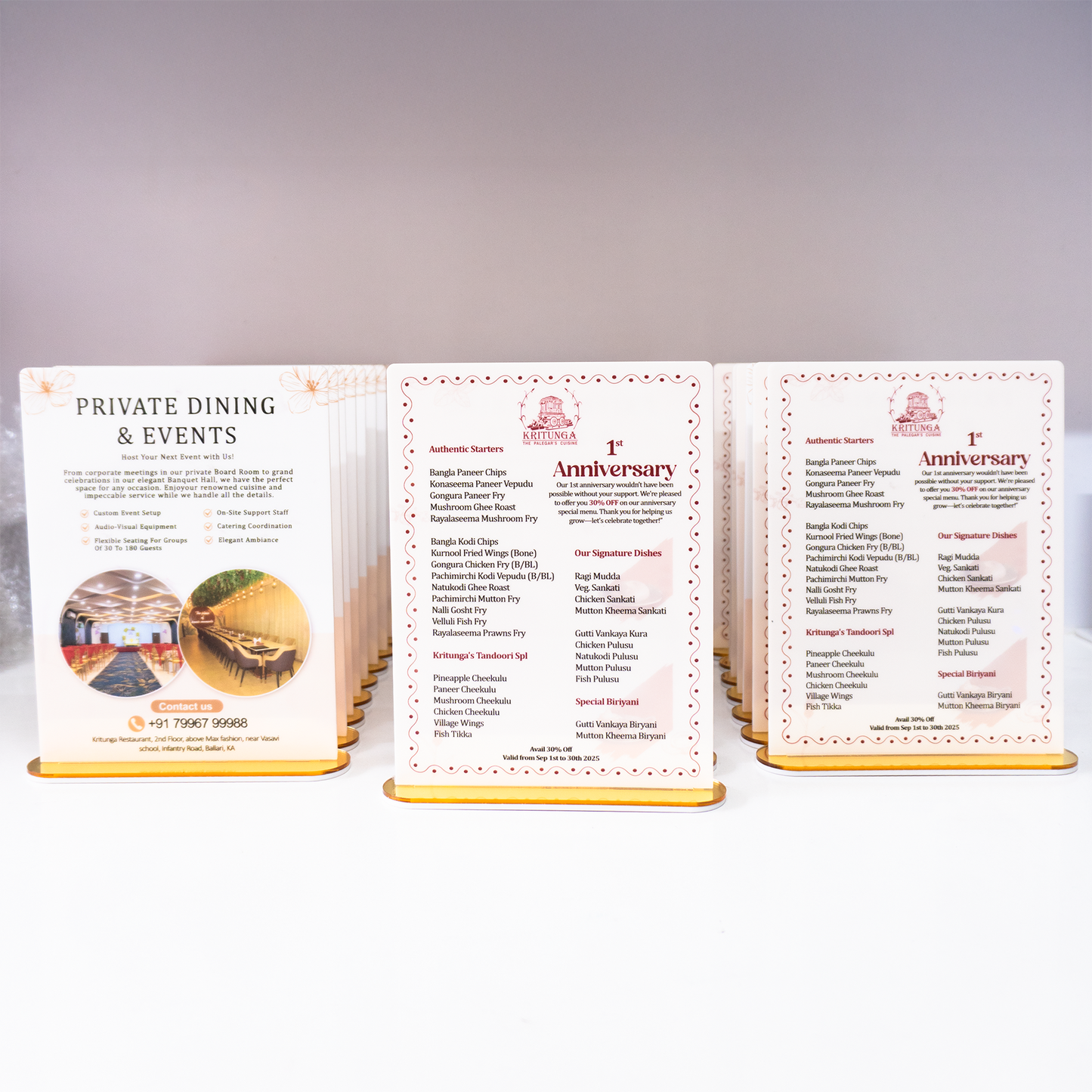 Acrylic Promotional Tabletop Display Stand