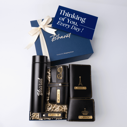 Personalized Gift Set Hamper for Men - Includes 1 Free Bottle