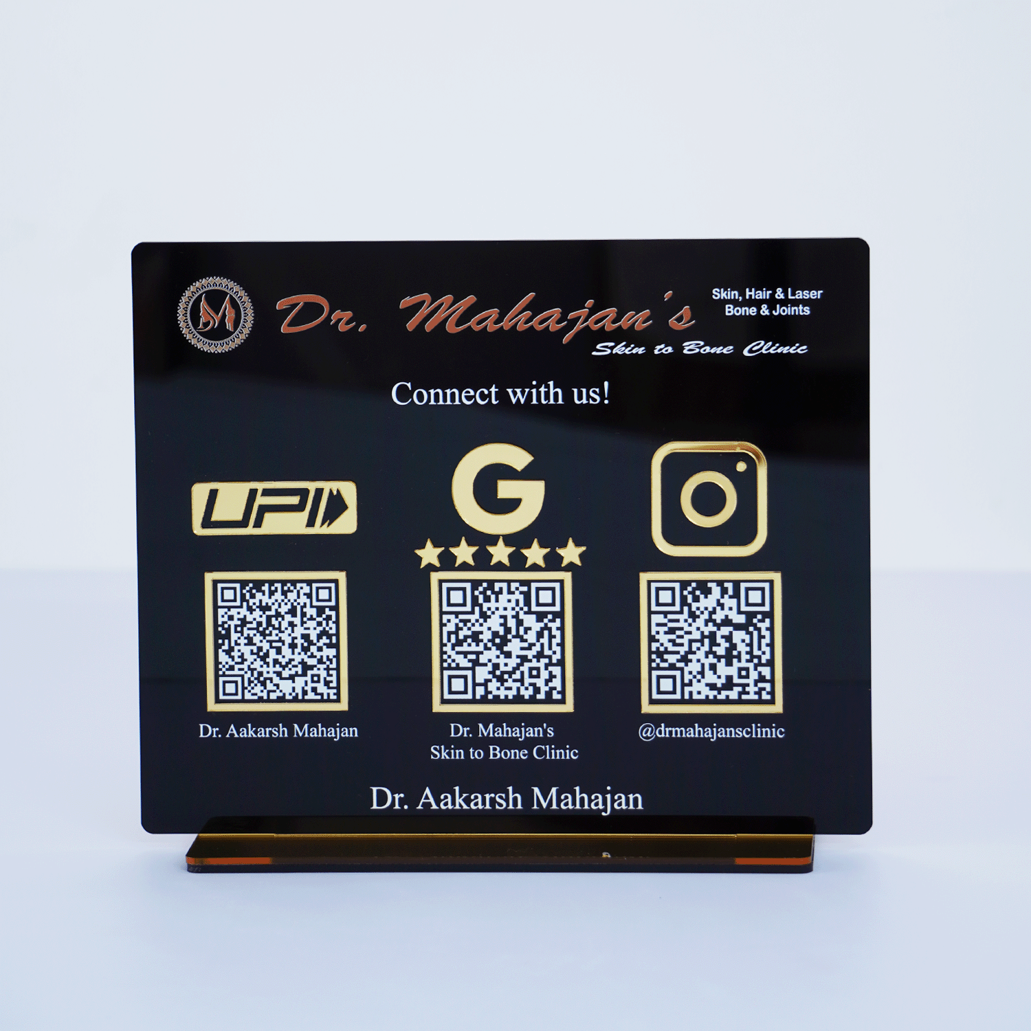 Acrylic QR Code Stands For Business | Acrylic QR code display | QR code ...