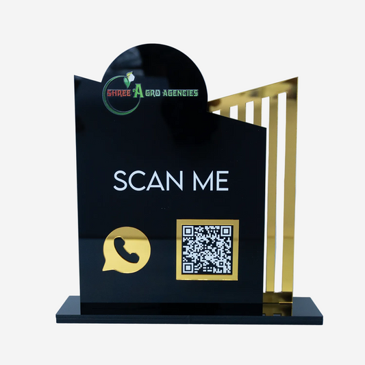 Premium Acrylic QR Stand for WhatsApp Contact Sharing