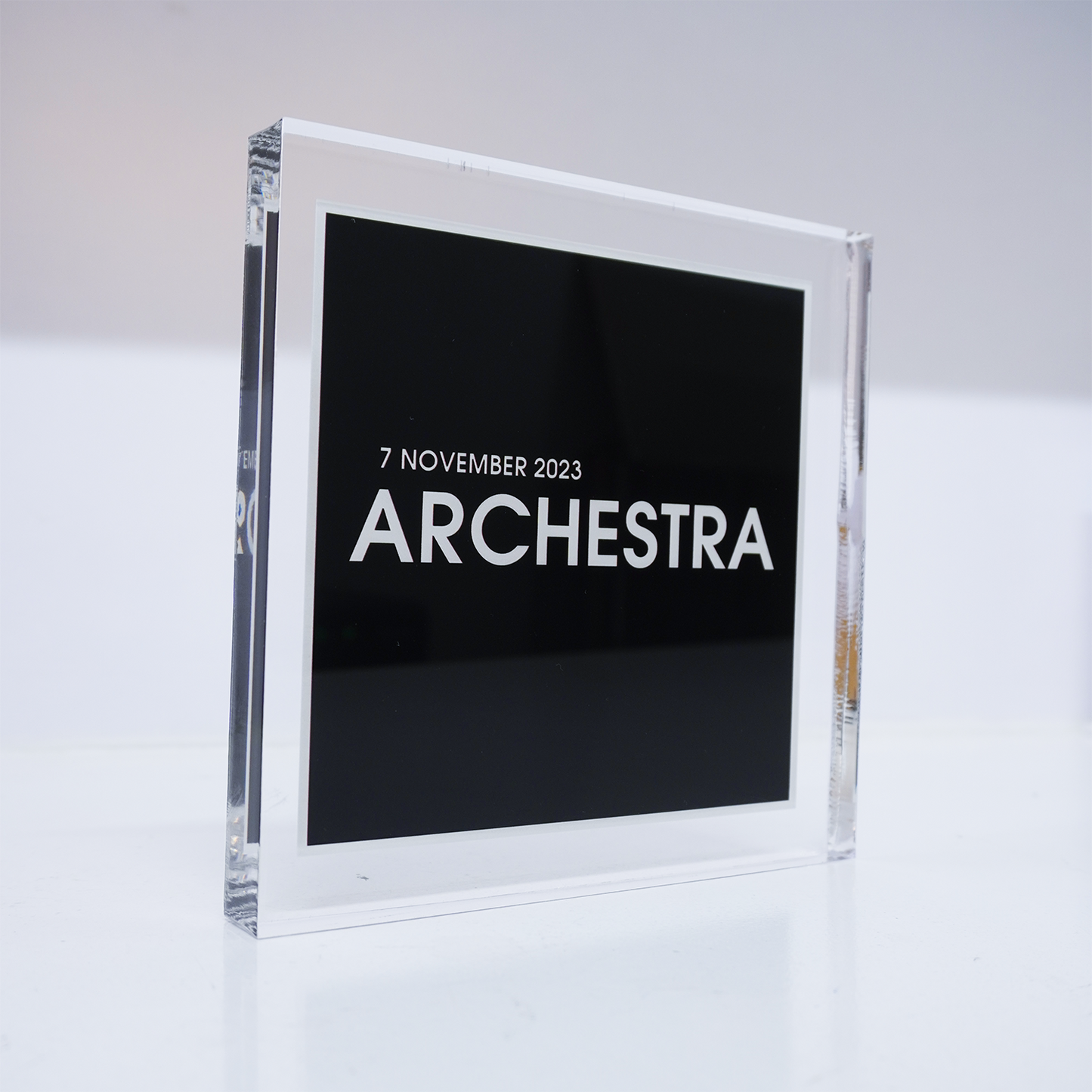 Personalized Business Company Logo Acrylic Block Desk Display