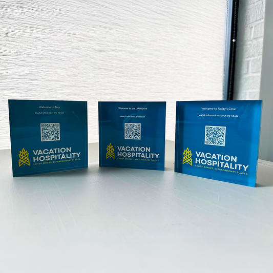 Personalized Business Brand Logo Acrylic Block Desk Display