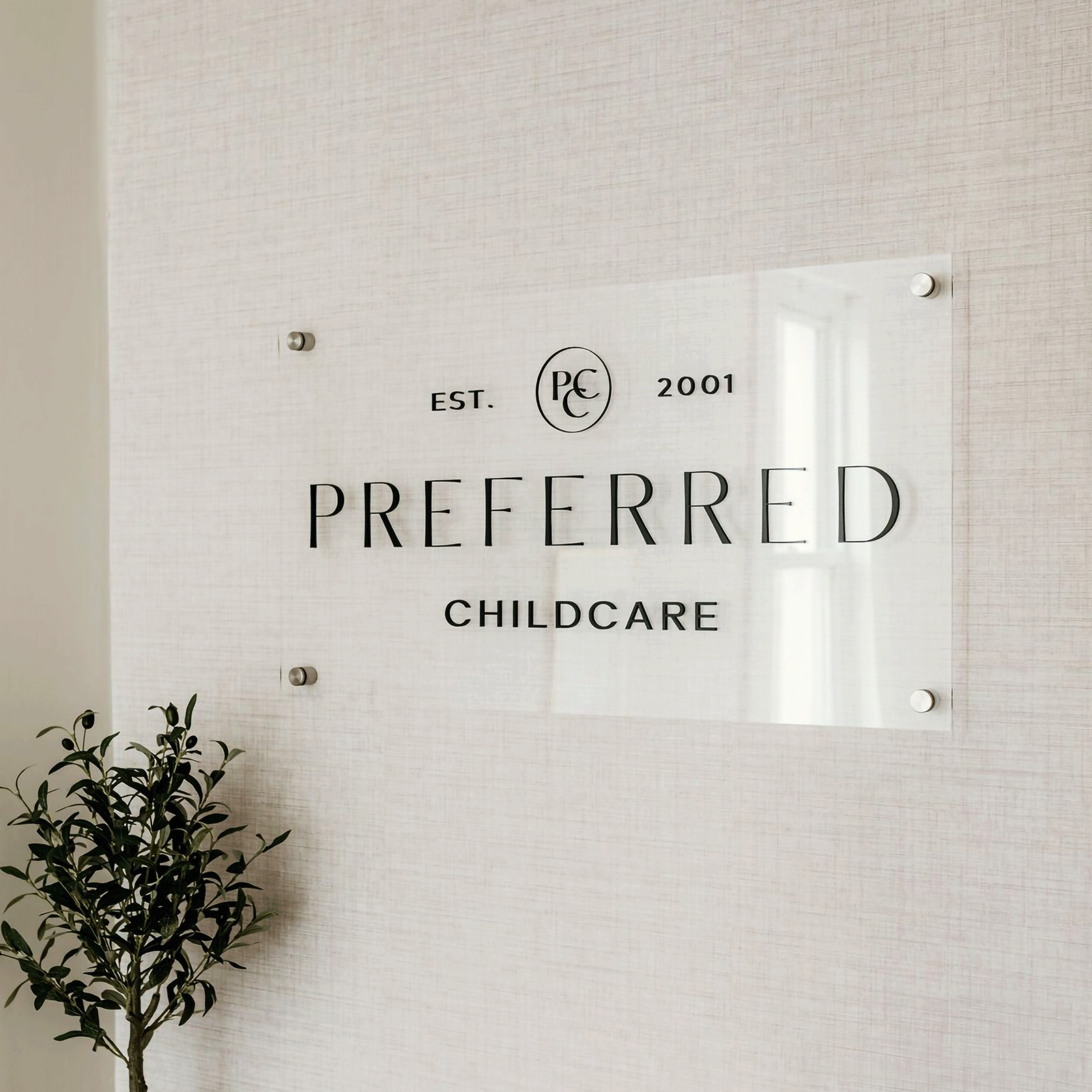 Custom Transparent 3D Acrylic Business Logo Sign, Company Commercial Sign
