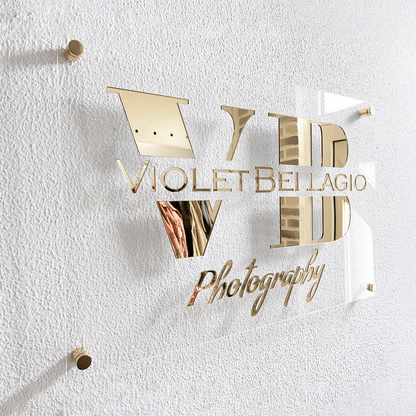 Custom Transparent 3D Acrylic Business Logo Sign, Company Commercial Sign