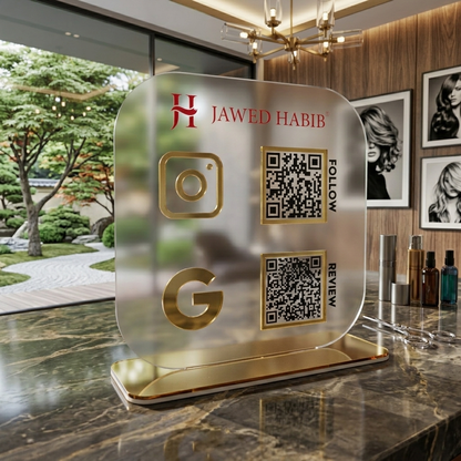 Customized Social Media Display Acrylic QR Stand