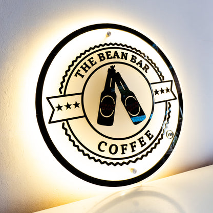 Custom 3D Frosted Acrylic Round Business Logo LED Signs