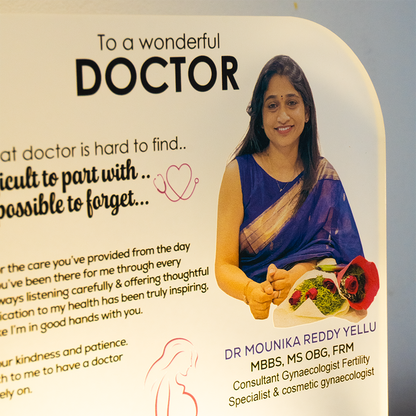 Personalized LED Acrylic Doctor Appreciation Plaque & Custom Desk Light