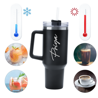 Double Walled Vacuum Insulated Tumbler - Black