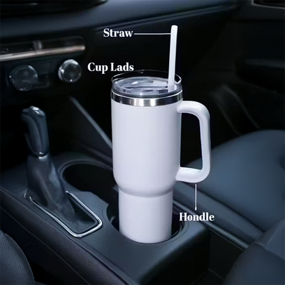 Double Walled Vacuum Insulated Tumbler - White