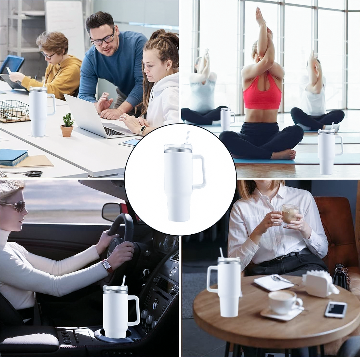 Double Walled Vacuum Insulated Tumbler - White