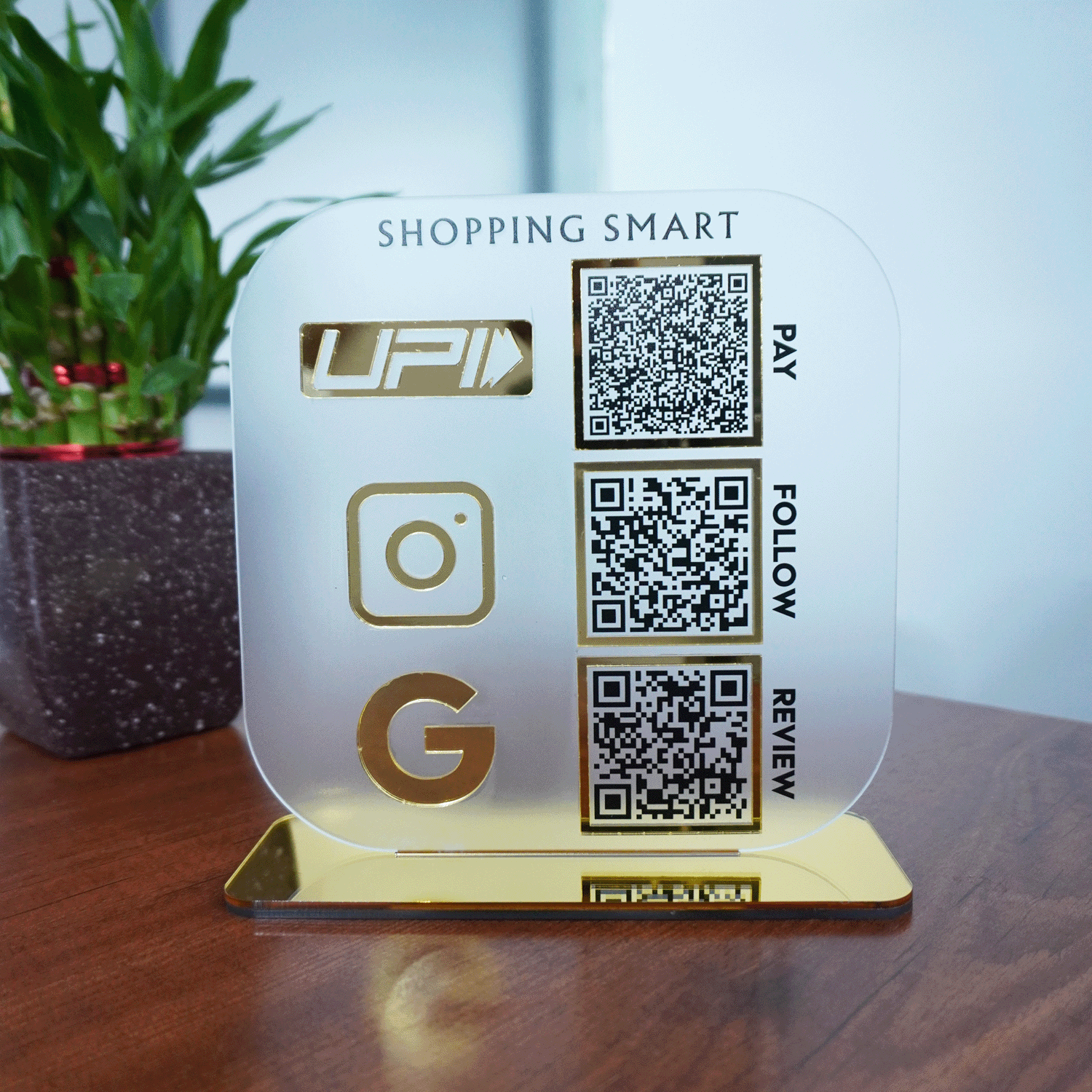 Acrylic QR Code Stands For Business | Acrylic QR code display | QR code ...
